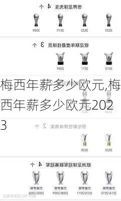 梅西年薪多少欧元,梅西年薪多少欧元2023