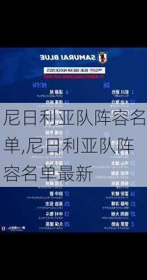 尼日利亚队阵容名单,尼日利亚队阵容名单最新