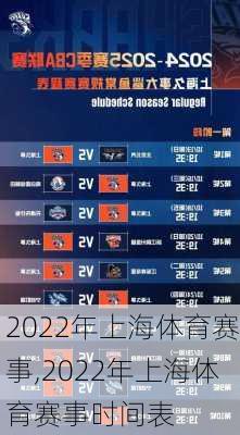 2022年上海体育赛事,2022年上海体育赛事时间表