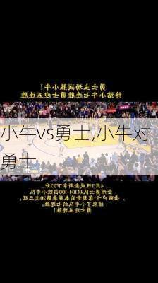 小牛vs勇士,小牛对勇士