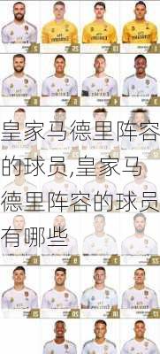 皇家马德里阵容的球员,皇家马德里阵容的球员有哪些