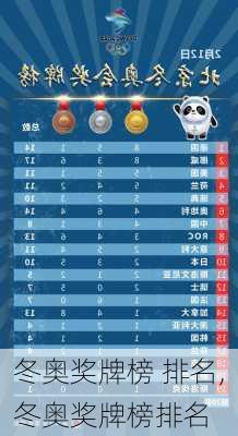 冬奥奖牌榜 排名,冬奥奖牌榜排名