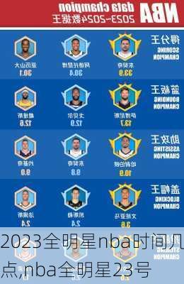 2023全明星nba时间几点,nba全明星23号