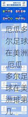 厄瓜多尔足球在美洲,厄瓜多尔足球在美洲排第几