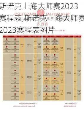 斯诺克上海大师赛2023赛程表,斯诺克上海大师赛2023赛程表图片
