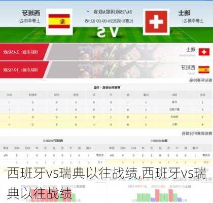 西班牙vs瑞典以往战绩,西班牙vs瑞典以往战绩