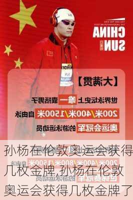 孙杨在伦敦奥运会获得几枚金牌,孙杨在伦敦奥运会获得几枚金牌了