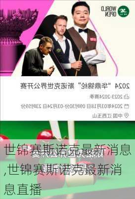 世锦赛斯诺克最新消息,世锦赛斯诺克最新消息直播