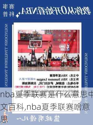 nba夏季联赛是什么意思中文百科,nba夏季联赛啥意思