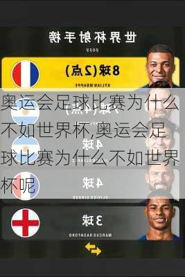 奥运会足球比赛为什么不如世界杯,奥运会足球比赛为什么不如世界杯呢