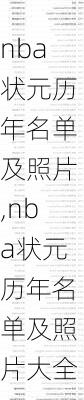 nba状元历年名单及照片,nba状元历年名单及照片大全