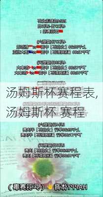 汤姆斯杯赛程表,汤姆斯杯 赛程