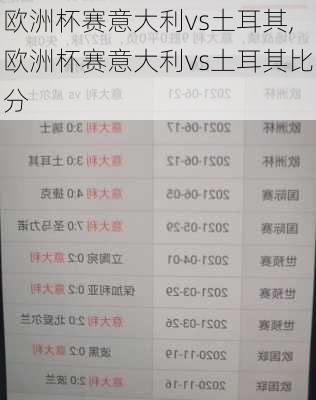 欧洲杯赛意大利vs土耳其,欧洲杯赛意大利vs土耳其比分