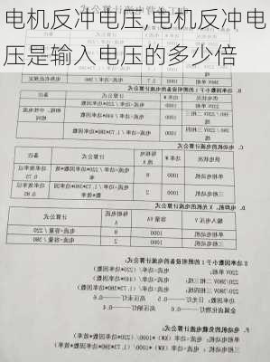 电机反冲电压,电机反冲电压是输入电压的多少倍