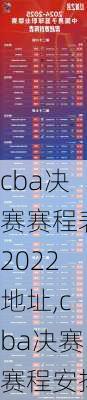 cba决赛赛程表2022地址,cba决赛赛程安排