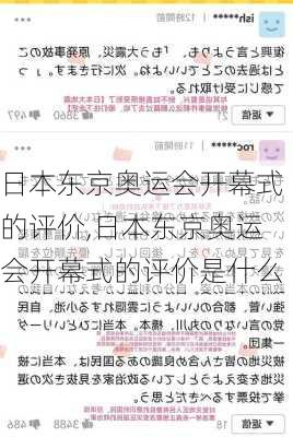 日本东京奥运会开幕式的评价,日本东京奥运会开幕式的评价是什么