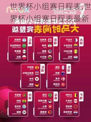 世界杯小组赛日程表,世界杯小组赛日程表最新