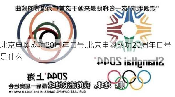 北京申奥成功20周年口号,北京申奥成功20周年口号是什么