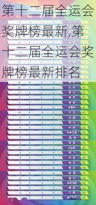 第十二届全运会奖牌榜最新,第十二届全运会奖牌榜最新排名