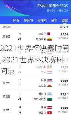 2021世界杯决赛时间,2021世界杯决赛时间点