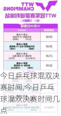 今日乒乓球混双决赛时间,今日乒乓球混双决赛时间几点