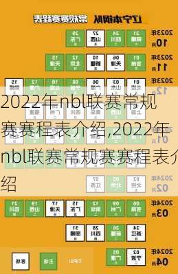 2022年nbl联赛常规赛赛程表介绍,2022年nbl联赛常规赛赛程表介绍