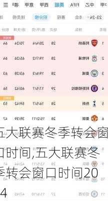 五大联赛冬季转会窗口时间,五大联赛冬季转会窗口时间2024