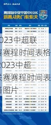 2023中超联赛赛程时间表格,2023中超联赛赛程时间表格图片