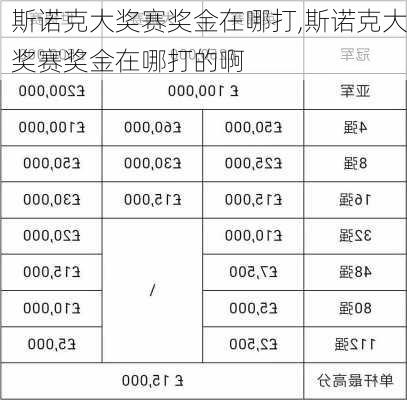 斯诺克大奖赛奖金在哪打,斯诺克大奖赛奖金在哪打的啊