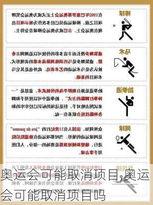 奥运会可能取消项目,奥运会可能取消项目吗