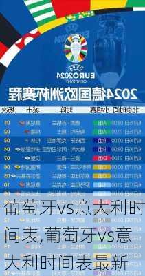 葡萄牙vs意大利时间表,葡萄牙vs意大利时间表最新