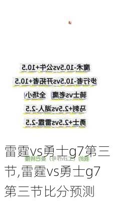 雷霆vs勇士g7第三节,雷霆vs勇士g7第三节比分预测