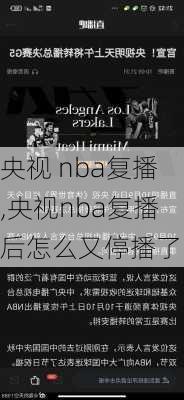 央视 nba复播,央视nba复播后怎么又停播了