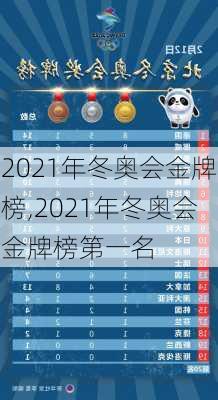 2021年冬奥会金牌榜,2021年冬奥会金牌榜第一名