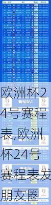 欧洲杯24号赛程表,欧洲杯24号赛程表发朋友圈