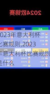 2023年意大利杯比赛规则,2023年意大利杯比赛规则是什么