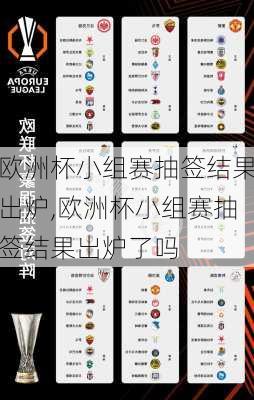 欧洲杯小组赛抽签结果出炉,欧洲杯小组赛抽签结果出炉了吗