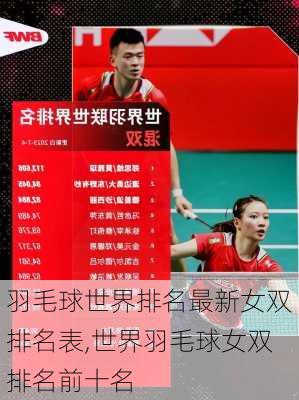羽毛球世界排名最新女双排名表,世界羽毛球女双排名前十名