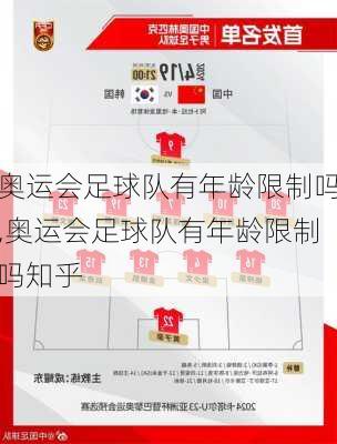 奥运会足球队有年龄限制吗,奥运会足球队有年龄限制吗知乎
