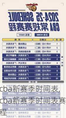 cba新赛季时间表,cba新赛季时间表赛程