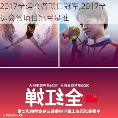 2017全运会各项目冠军,2017全运会各项目冠军是谁