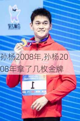 孙杨2008年,孙杨2008年拿了几枚金牌