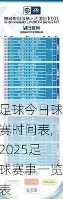 足球今日球赛时间表,2025足球赛事一览表