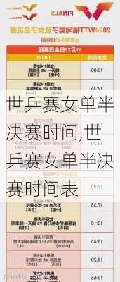 世乒赛女单半决赛时间,世乒赛女单半决赛时间表