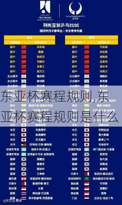 东亚杯赛程规则,东亚杯赛程规则是什么
