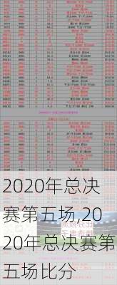 2020年总决赛第五场,2020年总决赛第五场比分