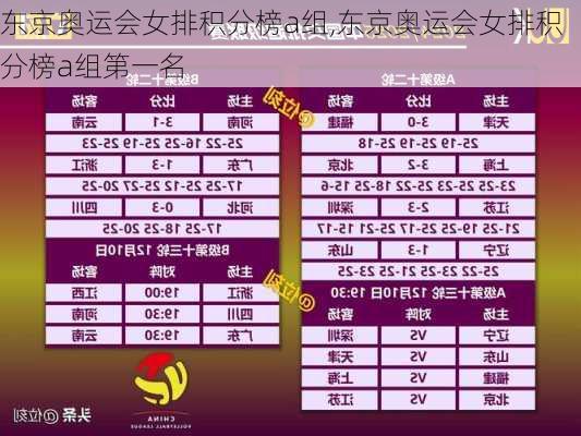 东京奥运会女排积分榜a组,东京奥运会女排积分榜a组第一名