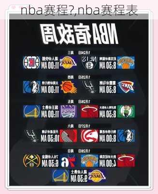 nba赛程?,nba赛程表