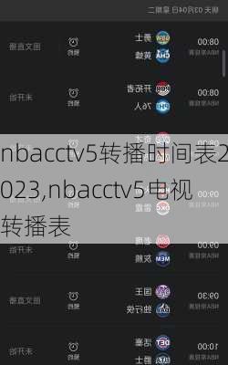 nbacctv5转播时间表2023,nbacctv5电视转播表