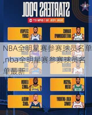 NBA全明星赛参赛球员名单,nba全明星赛参赛球员名单最新